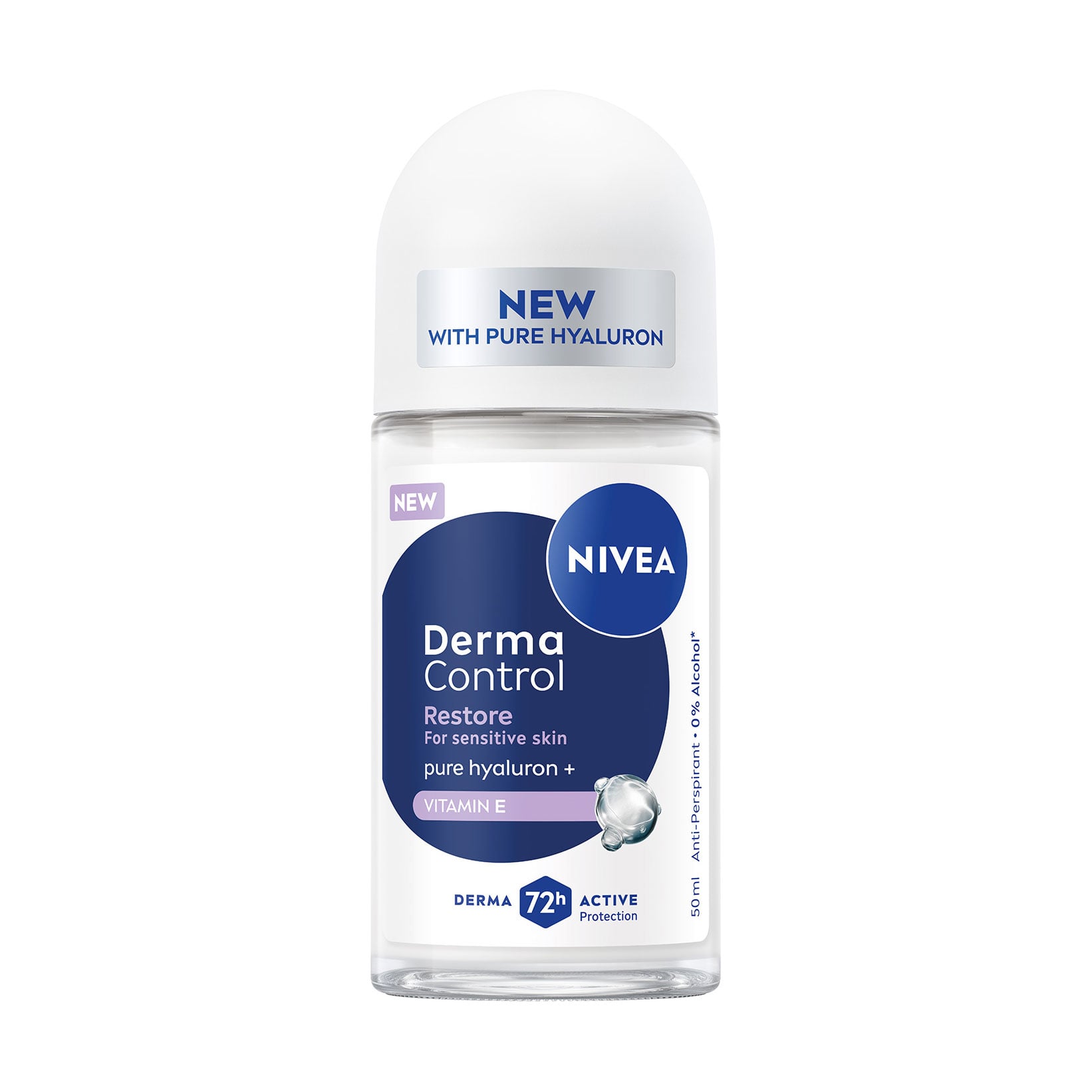 Антиперспірант NIVEA Дерма контроль. Відновлення для чутливої шкіри, роликовий, 50 мл