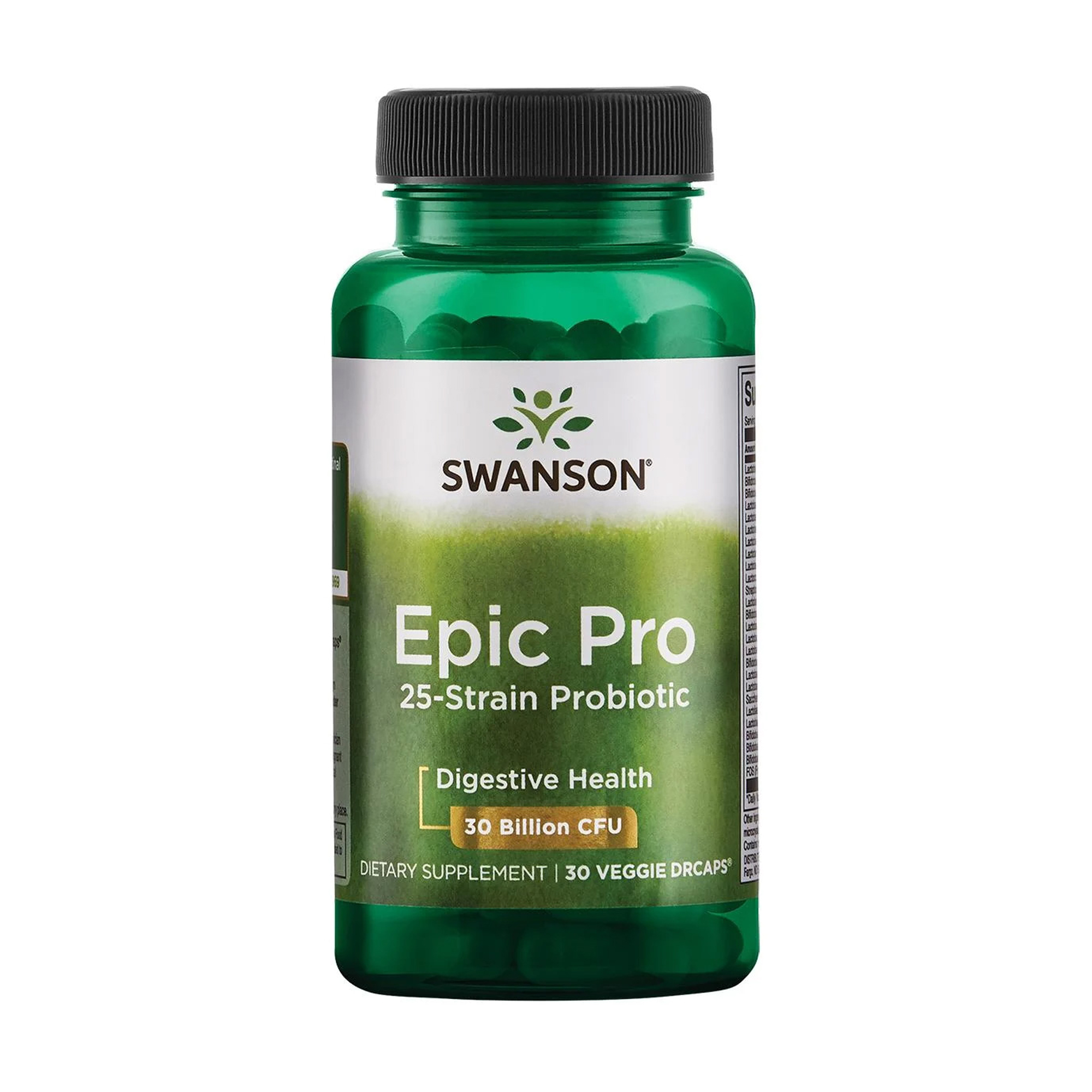Епік про 25-штаммовий пробіотик Swanson Epic Pro 25-Strain Probiotic, 30 рослинних капсул