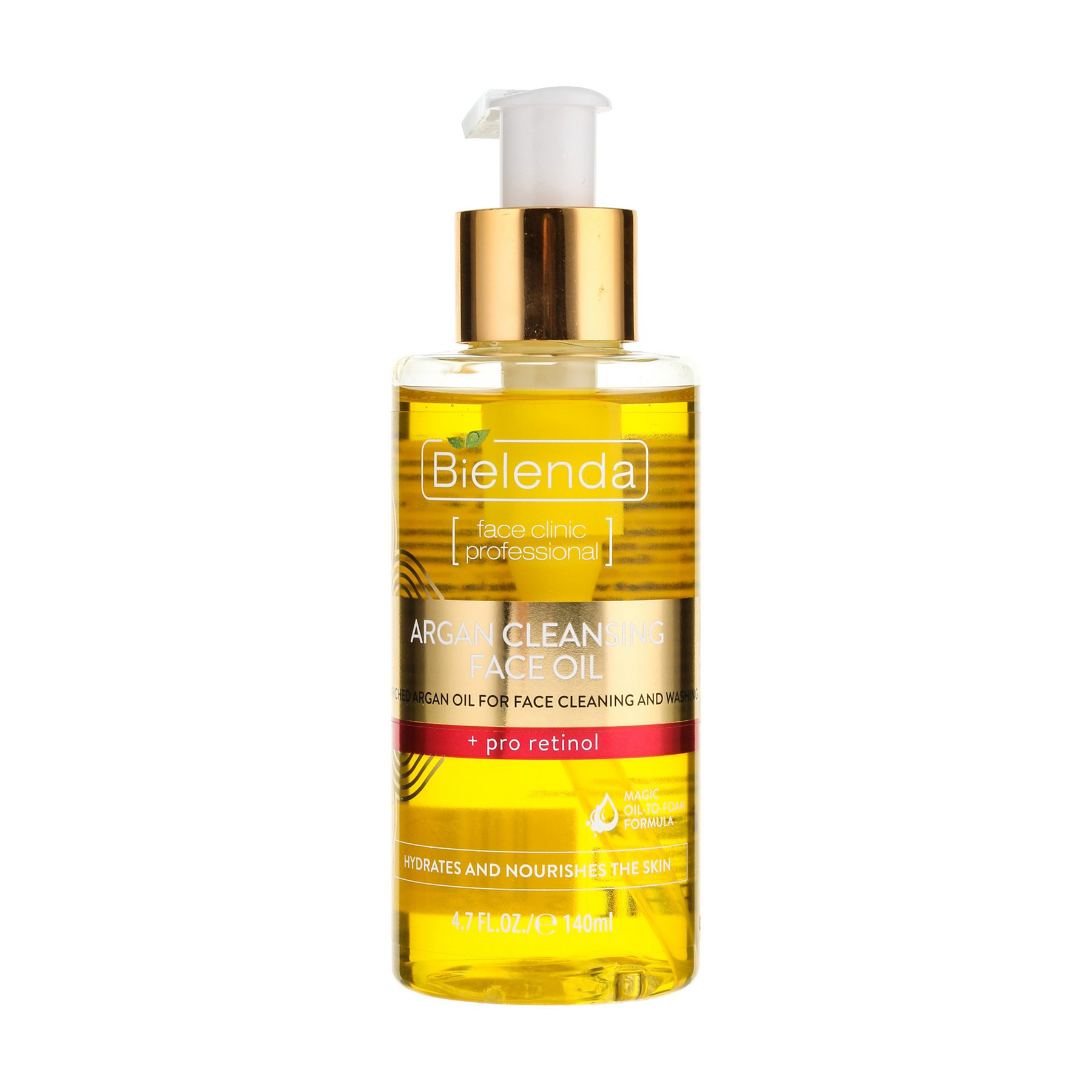Олія для очищення і вмивання обличчя Bielenda Argan Cleansing Face Oil з про-ретинолом, 140 мл